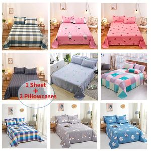 Bedding sets 3PCS Set Soft Skin Friendly Bed Sheets Pillowcase Sheet Set Bedroom Dormitory Comfortable Brushed Thick Breathable 231017