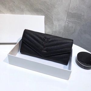 Designers Wallet men purse CaviarGenuine Quilted V grain Womens Wallets Mens Ladies Fashion Black Gold Leather Card Bag