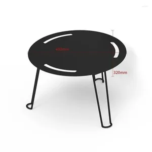 Camp Furniture Camping Round Table Outdoor Folding Triangular Stainless Steel Picnic Lifting Portable Equipment