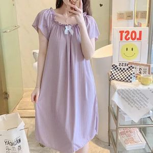 Indumenti da notte da donna Imbottiture da principessa estive Indossare abbigliamento da casa con stile Camicia da notte di media lunghezza Oversize Maternità Dolce petto femminile sciolto sottile