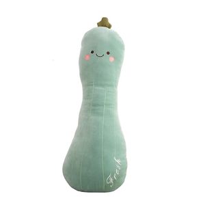 Plush Pillows Cushions Summer fresh wind fruit long strip pillow eggplant carrot loofah plush toy strawberry eggplant radish plush toy 231016