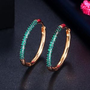 Hoop Earrings Solid Color Trendy Small For Women Cubic Zirconia Micro Pave Daily Elegant Circle Huggie Earring Female Jewelry280l