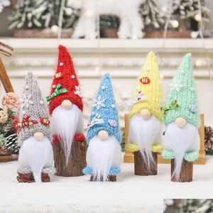 Christmas Decorations Cartoon Candy Doll Faceless Dolls Tabletop Decoration Props Drop Delivery Home Garden Festive Party Supplies Dhfck