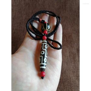 Pendant Necklaces Antique Collection Tibetan Legend Dzi Bead Hanging Piece Birth Year Sweater Necklace Sky Eye Men And Women
