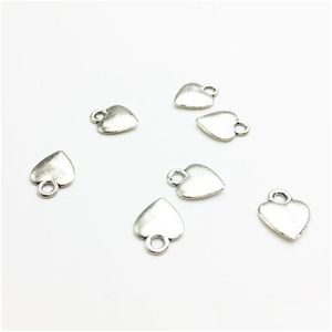 Charms 200 Pz / lotto Pendenti con ciondoli in lega di cuore antico Sier per gioielli fai da te Risultati 13.5X10.5Mm Risultati dei gioielli Compon Dhdlx