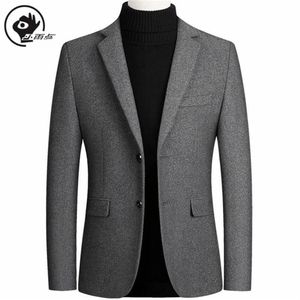 XiaoYudian Solid Blazer British Stylish Male Blazer Suit Jacket Business Casual For Men Regular Woolen coat Brand 201128290r