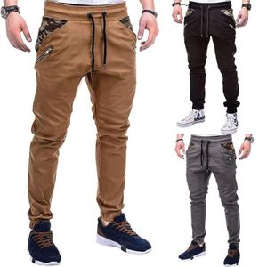 Pantaloni da uomo Cintura con cordino con cuciture mimetiche grandi da uomo Pantaloni da jogging stile abbinamento colori casual per uomo320b