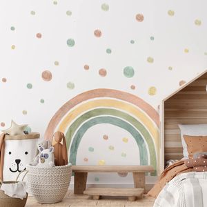 Naklejki ścienne kreskówki Rainbow Wzór naklejki ścienne Selfeza dziecięce pokój i dekoracja domu 231017