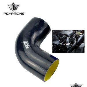 2.5 6M 90 Degree Elbow Sile Hose Pipe Turbo Intake Blue Yellow / Black Pqy-Sh9025-Qy Drop Delivery