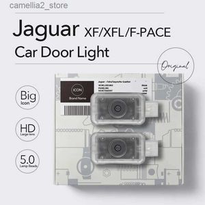 Luci posteriori per auto per Jaguar Welcome Car Door Light NUOVO XF XFL F-PACE 2021 2022 2023 Icona di cortesia HD Lampada a LED Proiettore Luce d'atmosfera Q231017