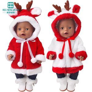 Puppenkleidung, Plüsch-Weihnachtsmantel, Pullover für 43 cm große Born Baby-Puppe, amerikanisches Puppenmädchen, Geschenk 231017