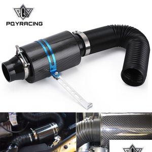 Racing Carbon Fiber Cold Feed Induction Kit Air Intake Filter Box Witout Fan Pqy-Ait13 Drop Delivery