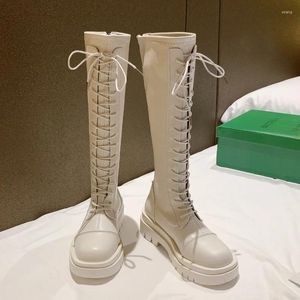 2024 Women Boots Round Toe 722 Sexyer Sexy High High High Hid Calf Rubber Fashion Over-the-Knee 304