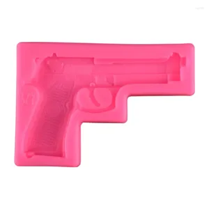 Baking Moulds DIY Pistol AK Gun Shape Fondant Soap 3D Cake Silicone Mold Cupcake Jelly Candy Chocolate Decoration Tool Moulds1pc