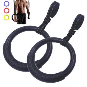 Gymnastic Rings ABS Gym Rings Gymnastics Rings with Adjustable Webbing Straps Foam Handle For Muscle Exercise Fitness Crossfit Pull Ups Training 231016