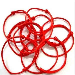 Fast 100pcs lot KABBALAH HAND Made Red String Bracelet EVIL Eye Jewelry Kabala Good Luck Bracelet Protection -10248l