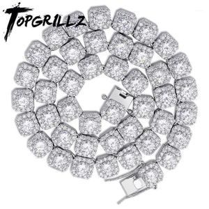 10MM Quality Prong Set Big Size Solitaire Tennis Chain Necklace Mens Iced Out Bling CZ Charm Hip Hop Fashion Jewelry 18 22&q229P