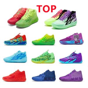 2023 Mulheres Lamelo Ball Mb 01 Basquete Sapatos MB03 Juventude Crianças Meninos Meninas Guttermelo Azul Roxo Jade Verde Slime Rosa Preto Vermelho Halloween MB02 Sapatilhas Tênis