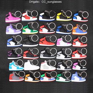 Wholesale Designer Mini Silicone Sneaker Keychain Men Women Kids Key Ring Gift Shoes Keychains Handbag Chain Basketball Shoe Holder B0OV