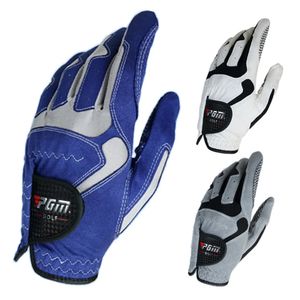 Sports Gloves PGM Golf Blue White Grey Left Right Hand Microfiber Antiskid For Professional Brand Golfer Breathable Men 231017