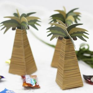 Present Wrap Creative Palm Tree Wedding Candy Box Coconut Tree Wedding Folding Present Box Party Chocolate Box Wedding Favors Candy Boxes 231017