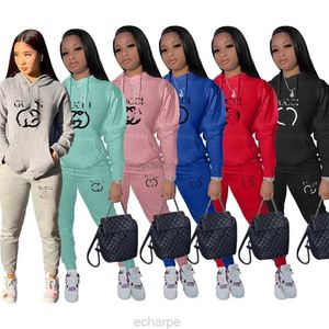 Designer -Marke Frauen Tracksuits Jogging Anzüge Print 2 -Stück -Set Hoodies Hosen Langarm Sweatsuits 3xl Plus Size Sportswear Leggings Outfit Casual Clothes