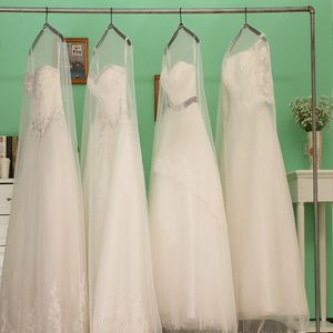 Długi 160*120 cm przezroczysty miękki tiulowa okładka na kurz na domowe ubrania ślubne odzież pobierz suknia nośna przędza siatkowa
