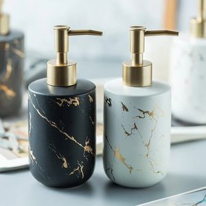 Liquid Soap Dispenser Ceramic Liquid Soap Dispenser Shampoo For El Badrumstillbehör Black White Liquid Soap Organize 231013