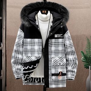 Giubbotti da uomo Moda Casual 2023 Autunno Inverno Panno Morbido di Spessore Caldo Con Cappuccio Streetwear Staccabile Collo di Pelliccia Cappotto di Peluche Top Vestiti