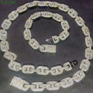 مجوهرات الهيب هوب الجديدة مخصصة سوار كوبي مثلج VVS Moissanite Diamond Cupan Necklace Necked out out out un