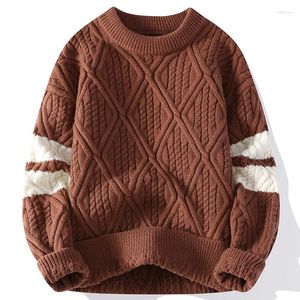 Männer Pullover Herbst Winter Casual Dicke Warme Argyle Pullover Männer Top Qualität Herren Langarm Männlichen Pullover Thermische Pull homme 2023