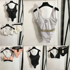 Kvinnors designer bikini badkläder kvinnor badkläder modebrev tryck bikinis mode bra thongs strand party sexig push up bandage baddräkt