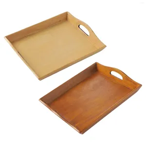 Tea Trays Wooden Rectangular Serving Tray Decorative For Dining Table Home Kitchen