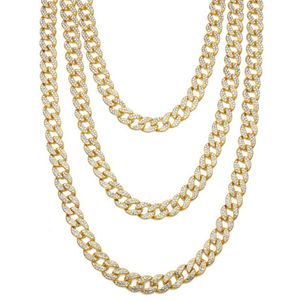 Hip Hop Iced Out Chains Men s Miami Long Heavy Gold Plated Cuban Link Necklace For Mens Fashion Rapper Jewelry Party Gift295w