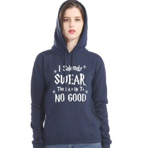 Ich schwöre feierlich, dass ich nichts Gutes vorhabe. Hip-Hop-Hoodies mit Buchstabendruck für Frauen 2019, Streetwear-Mantel, Damen-Sweatshirt