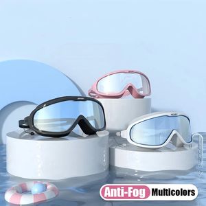 Goggles Erkek Kadın Optik Yüzme Goggles Yetişkin Fog Anti-Fog UV Koruma Yüzme Gözlükleri Su Geçirmez Silikon 1.5 ila 8 Miyopya Yüzme Gözlük 231017
