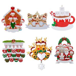 Ornamenti natalizi Decorazioni per albero di Natale in resina Pupazzo di neve Decorazioni natalizie per la famiglia