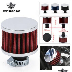 12Mm 25Mm Car Air Filter For Motorcycle Cold Intake High Flow Crankcase Vent Er Mini Breather Filters Pqy-Ait12 Drop Delivery