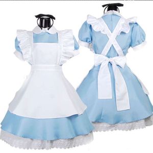 Tema CostumeCosplay Traje Lolita Vestido Maid Avental Fantasia Carnaval Trajes de Halloween para Mulheres Masquerade Party Alice no País das Maravilhas