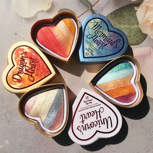 Bronzers Highlighters Makeup Revolution Love Heart Shaped Highlighter och Contouring Eyeshadow Blush Rainbow Longlasting Face Cosmetics 231016