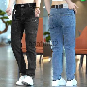 Männer Jeans 2023 Neue männer Slim Jeans Stretch Dünne Multi Pocket Mode Designer Denim Hosen Männliche Marke Kleidung Hosen streetwear J231017