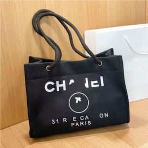 الأزياء النسائية الفاخرة حقيبة اليد العلامة التجارية CH الأكياس المسائية للسيدات خطاب CC TOTE BEACH BAG كبير سعة عرضية أنثى الظهر الكبرى محمولة القماش الحقائب التسوق WJPJ