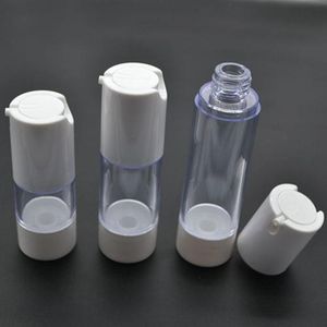 20pcs/lot 15ml Small Empty Plastic Airless Emulsion Cream Lotion Airless Pump Bottle Cosmetic Sample Packaging Container SPB92 Vqast Oqxvi