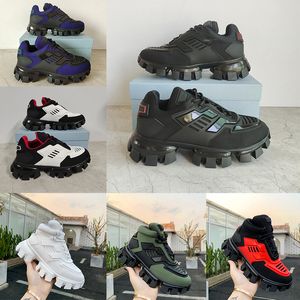 Tasarımcı spor ayakkabılar erkek bulutbust gök gürültüsü platform ayakkabıları dantel up lastik eğitmenler gündelik ayakkabılar kamuflaj ile siyah kutu no338