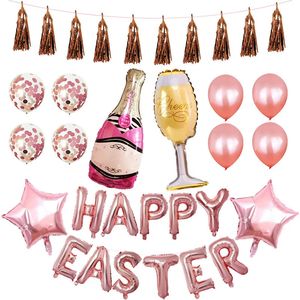 Other Event Party Supplies Happy Easter 16-inch letter aluminum film balloon creative combination venue atmosphere layout Easter party balloons 231017