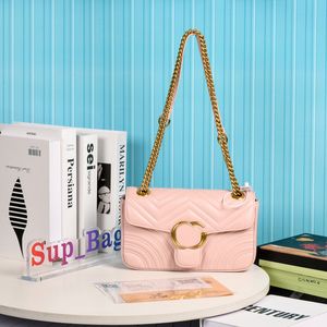 Fashion womens designer marmont shoulder bags retail leather luxury handbag crossbody purse lady chain messenger shopping travel tote bag woman wallet