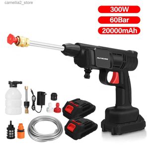 Car Washer 60Bar Cordless High Pressure Car Washer Spray Water Gun Portable Electric Car Wash Pressure Cleaning Garden Watering Machine Q231017