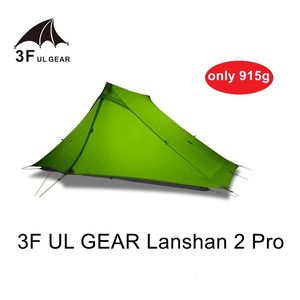 Tents and Shelters 3F UL Gear Lanshan 2 Pro Camping Tent 2P Person Outdoor 20D Both Sides Silicon Coated Upgrade Silnylon No Pole Ultralight 231017