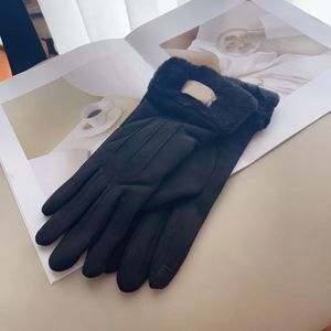 Guanto da moto da donna Pelle di pecora brillante femminile inverno caldo moda uomo Antivento Antigelo guanti a cinque dita nuovo impermeabile da equitazione in velluto termico fitness