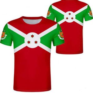 BURUNDI t camisa logotipo feito sob encomenda nome número bdi país camiseta bandeira da nação bi francês burundi impressão preto po vestuário213P